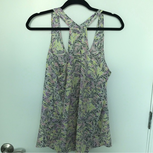 YUMI KIM - silk printed racer back tank - L - Picture 3 of 3
